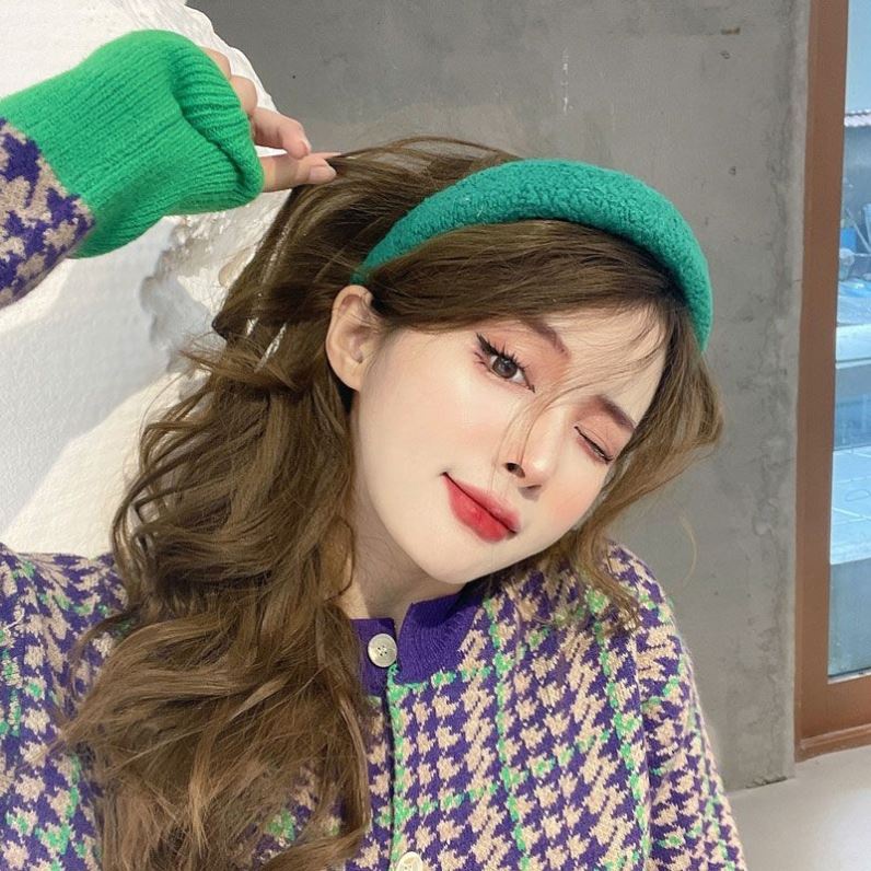 Băng Đô Cài Tóc Dệt Kim Viền Rộng Phong Cách Hàn Quốc Thanh Lịch Mới