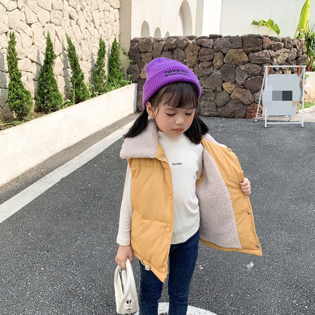 Áo Khoác Phao Không Tay Giữ Ấm Thời Trang Cho Bé