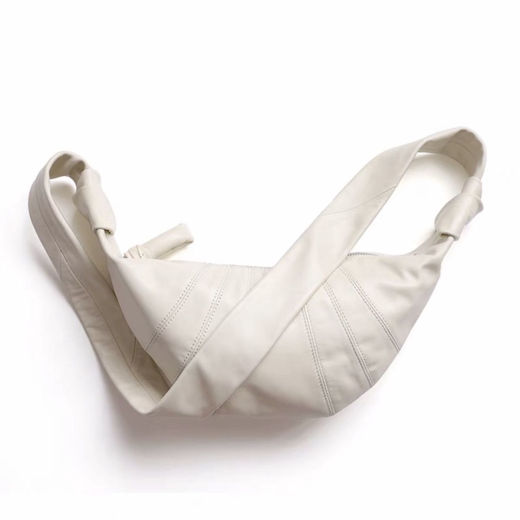 Bán Chạy! Giảm Giá Nóng!Túi Đeo Chéo Xếp Ly Hình Bánh Bao Sừng Bò Croissant Retro Hàn Quốc Cho Nữ