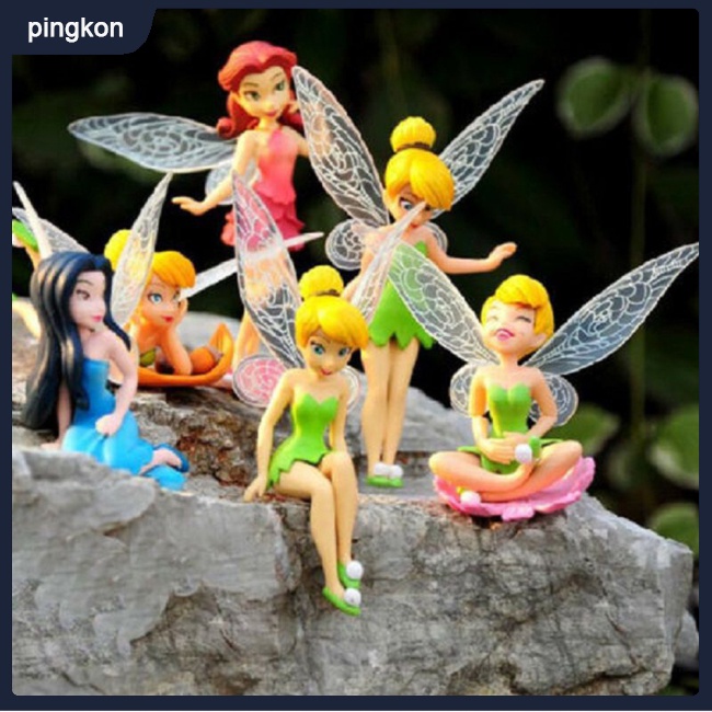 Set 6 Mô Hình Búp Bê Công Chúa Tinker Bell Xinh Xắn