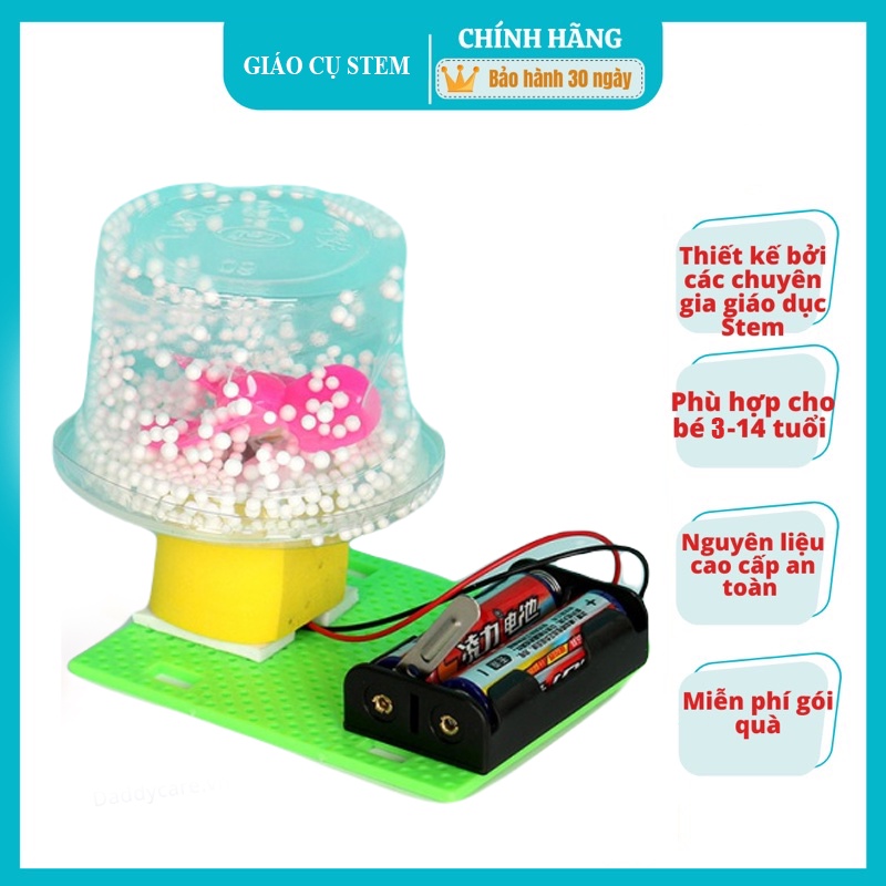 Đồ Chơi Khoa hHọc STEAM Làm Máy Thổi Tuyết Tĩnh Điện, Kích Thích Sáng Tạo Và Phát Triển Trí Tuệ