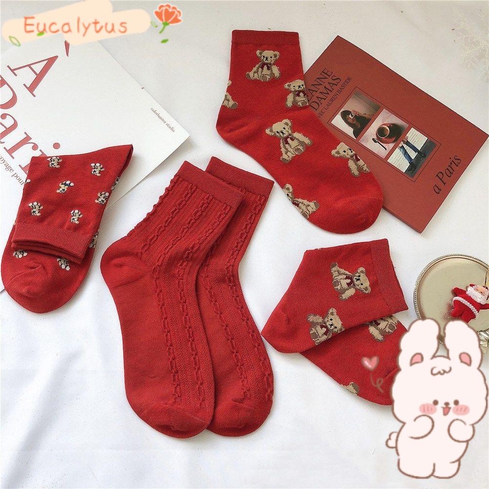 1 Đôi Tất Cotton Ngắn In Họa Tiết Hoạt Hình Cho Nữ