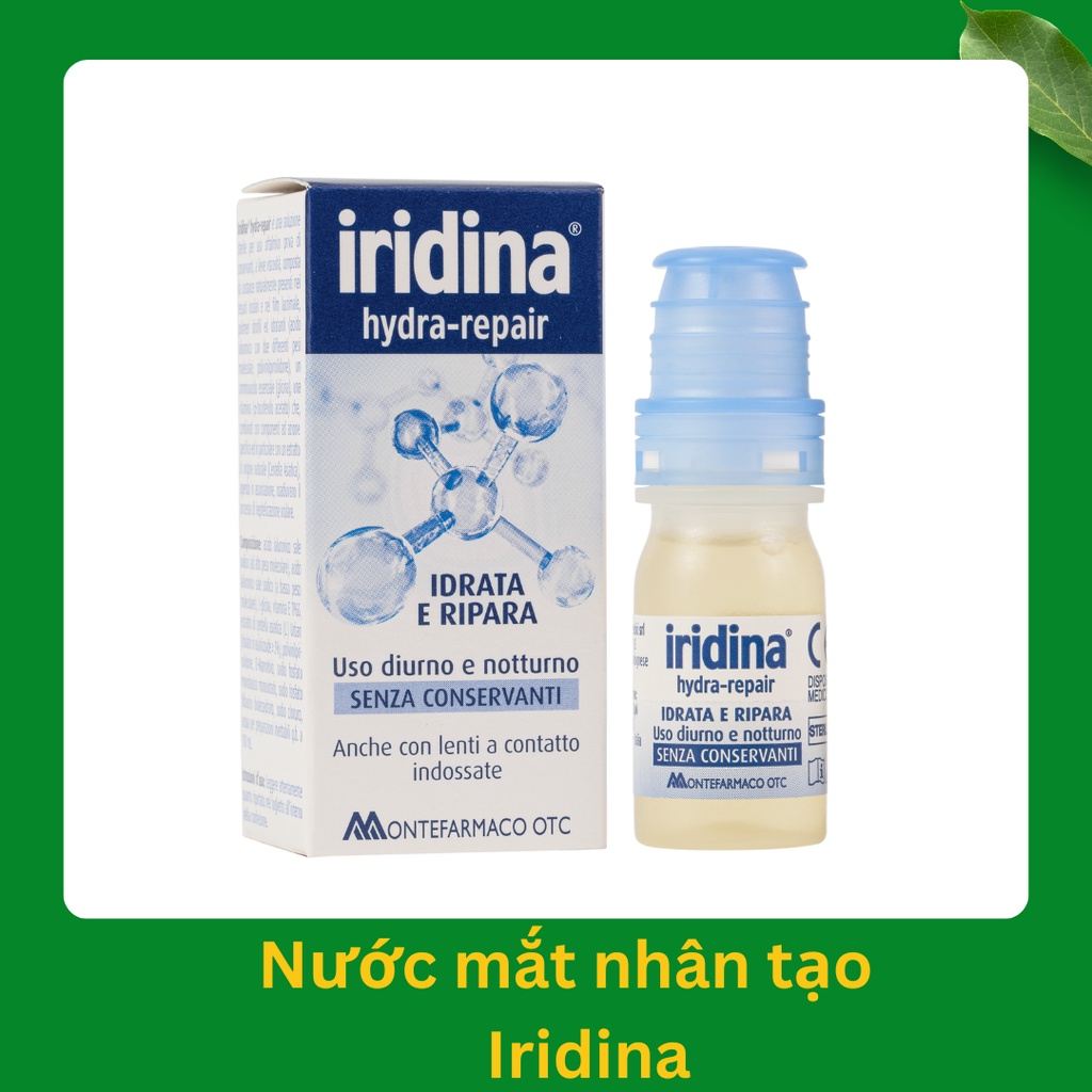 Iridina - Nước mắt nhân tạo - giữ ẩm, phục hồi và bảo vệ giác mạc và kết mạc