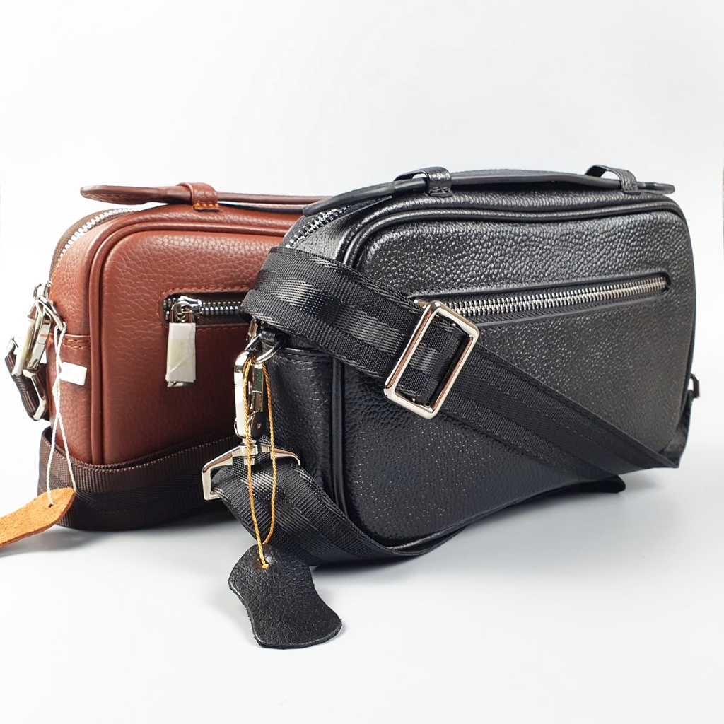 Ví cầm tay Clutch hộp kết hợp túi đeo chéo da mill