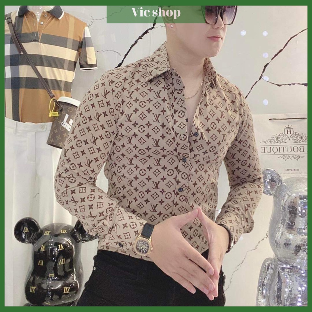 Áo sơ mi nam tay dài SM1122-017 quảng châu, thấm hút mồ hôi tốt, họa tiết kẻ, dáng body, không xù