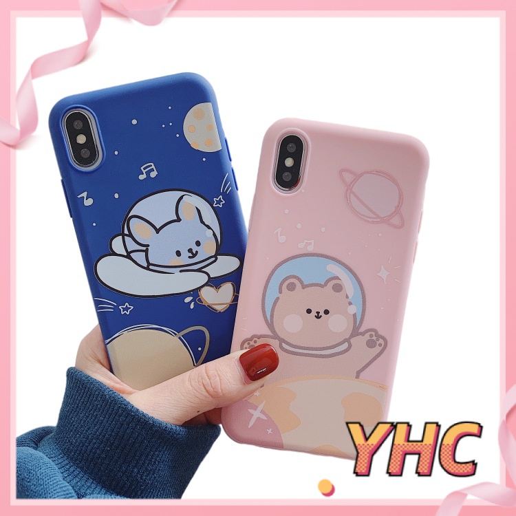 ốp iphone Hình Gấu Phi Hành Gia tương thích iPhone 6splus 7 7plus 8 8plus X XS XSMAX 11 12 Pro Max Plus Promax-406