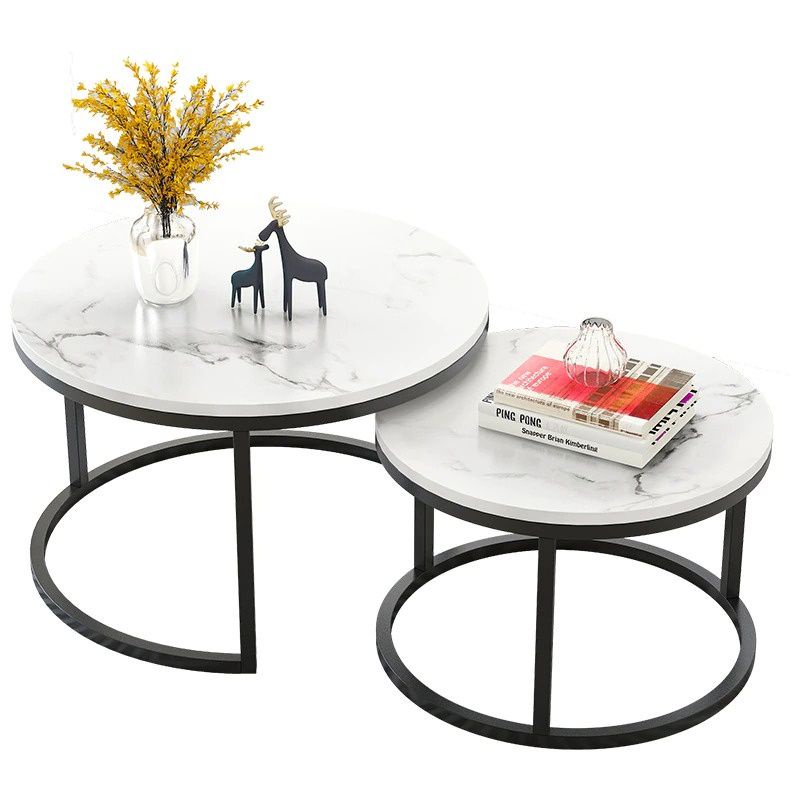 Bộ bàn trà ĐÔI,bàn sofa khung sắt - mặt kính cao cấp.