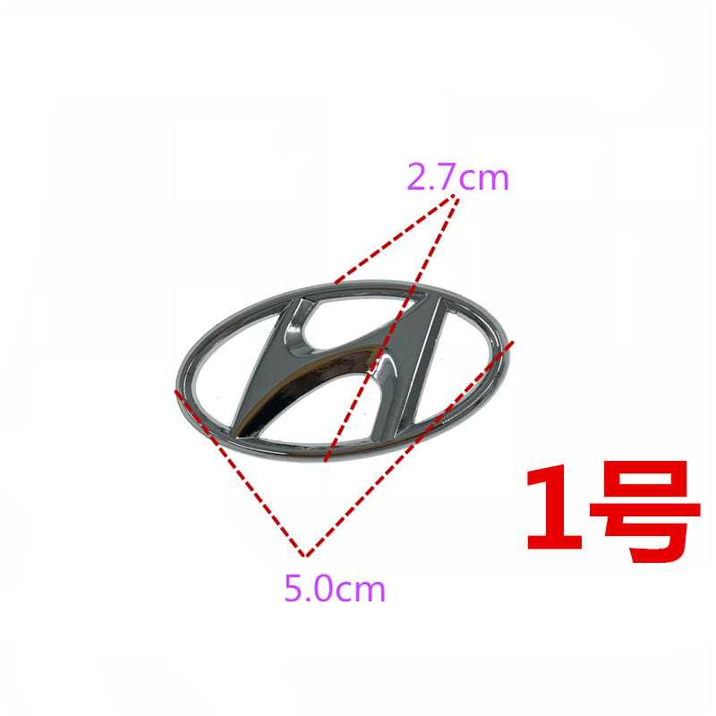 Logo biểu tượng mạ crom gắn vô lăng tay lái cao cấp xe Huyndai