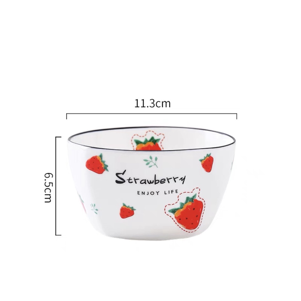 Bát sứ size 4,5 họa tiết quả dễ thương