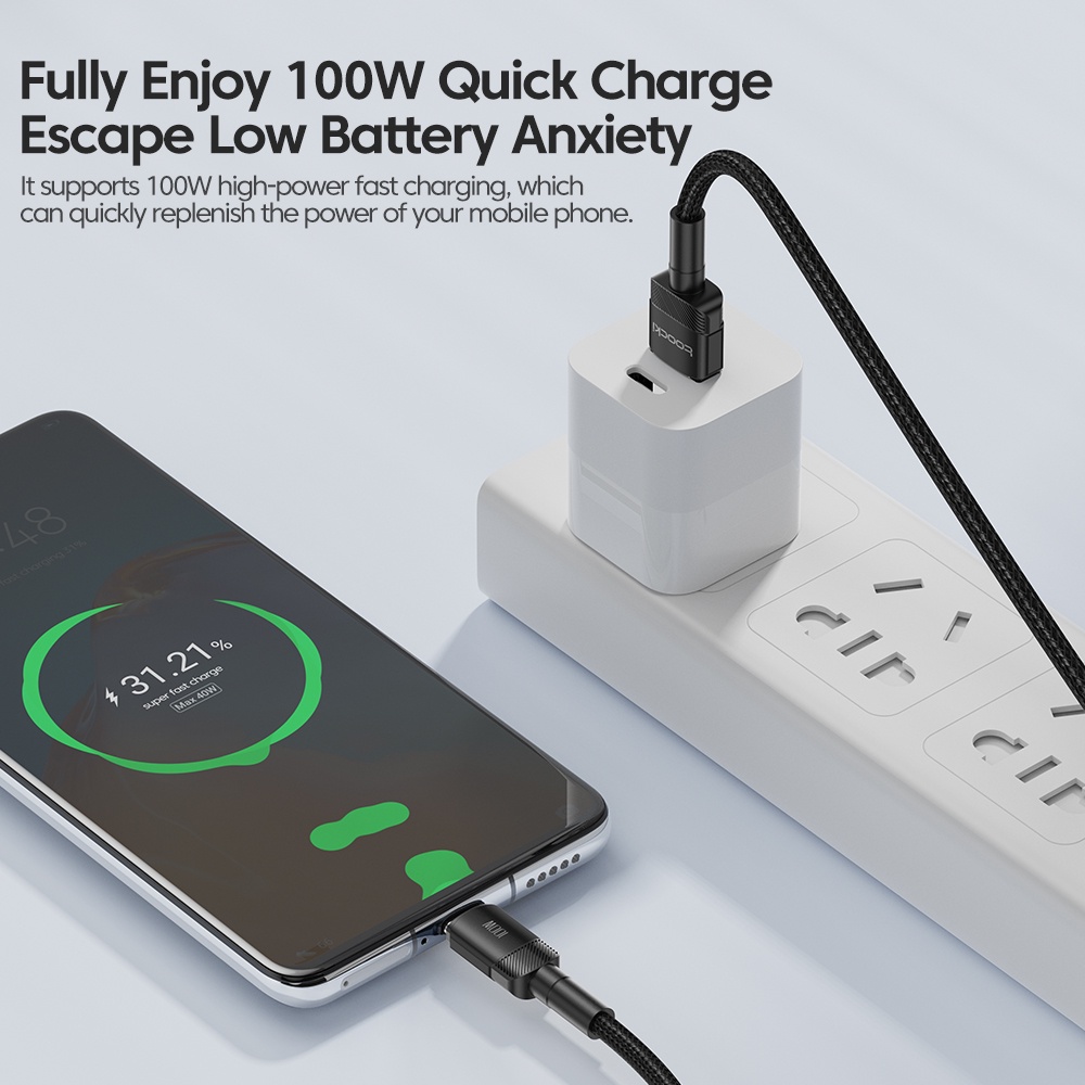 Dây Cáp Sạc Nhanh 100W USB C Sang Type C PD Micro USB Chuyên Dụng Cho Samsung Huawei