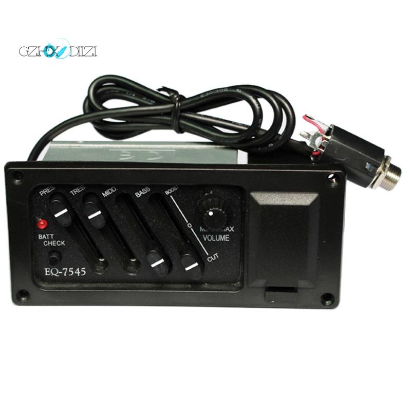 Bộ Khuếch Đại Âm Thanh 4 Band EQ-7545 Piezo Đầu Ra 6.5MM Chuyên Dụng Cho Đàn Guitar Acoustic