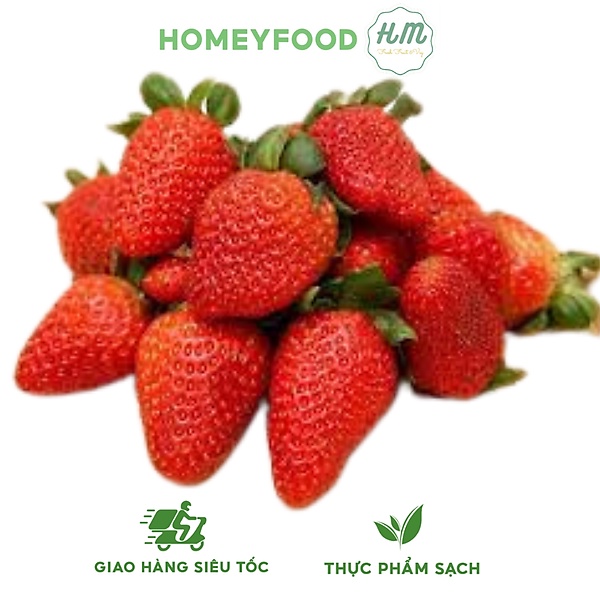 Dâu tây Đà Lạt ngon ngọt - hộp 200 gram - giao Hỏa Tốc