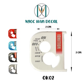 Tem nhôm dán ổ khoá xe air blade hàng cao cấp