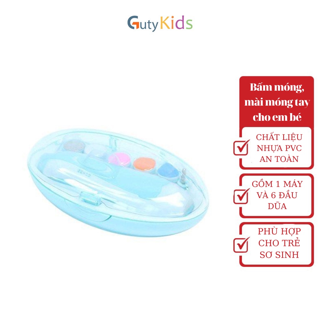 Bộ bấm móng tay, dụng cụ dũa móng, đồ dùng chăm sóc cá nhân cho trẻ sơ sinh dưới 3 tháng tuổi và người lớn - GutyKids