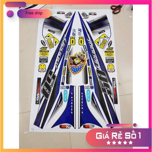 FREE SHIP + QUÀ TẶNG Tem rời Elegant mẫu zin trắng xanh 2