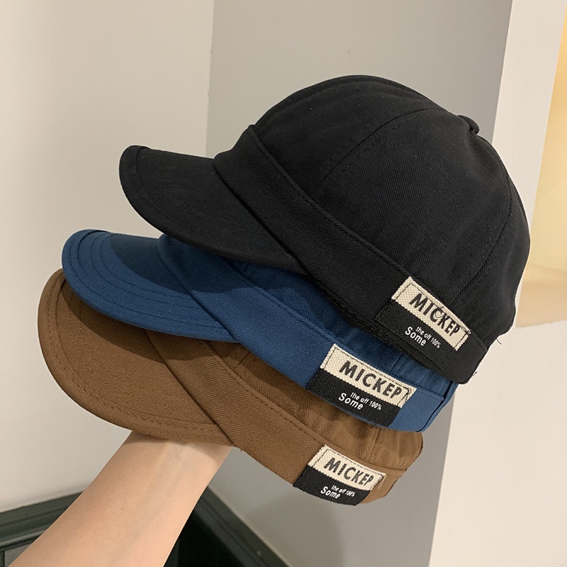 Mũ lưỡi trai THE CAPAL màu trơn in chữ phong cách hiphop Hàn Quốc