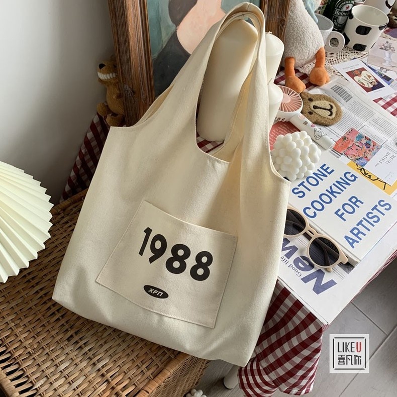 Túi Vải Canvas ,Túi Tote, Phong Cách Hàn Quốc Đi Chơi Đi Học Tiện Dụng