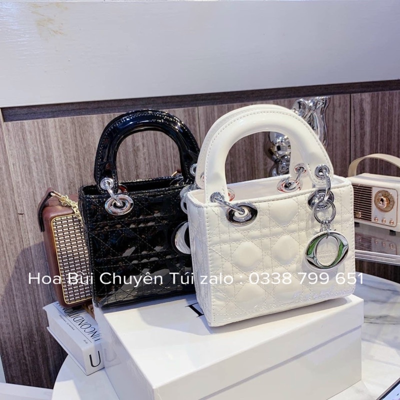 Túi Di”or La”dy Da Bóng Tag Bạc Hàng Full Hộp Chuẩn Sup