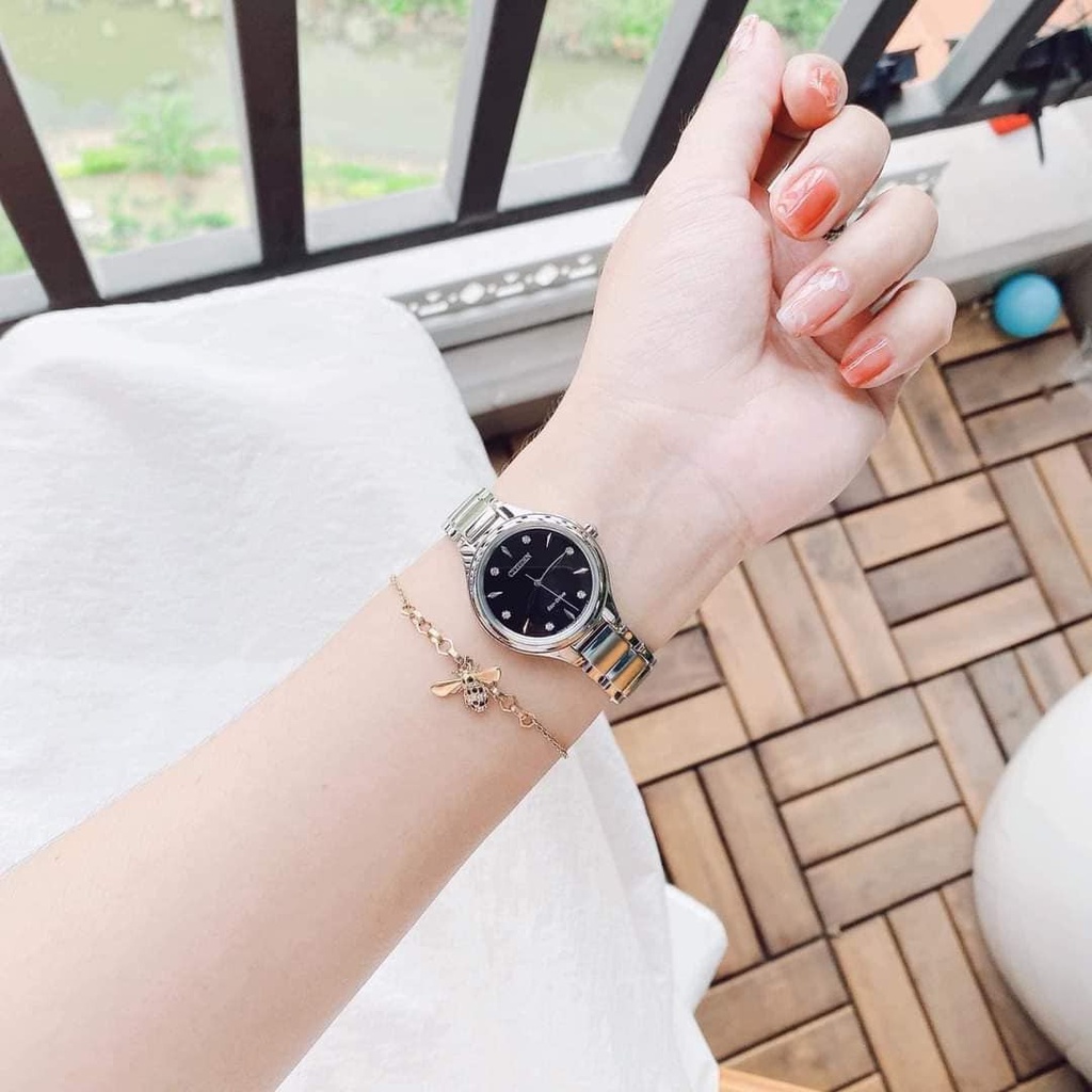 Đồng Hồ Nữ CITIZEN Eco-Drive FE2100-51E Corso Diamond Chính Hãng Tặng Dây Da Cao Cấp