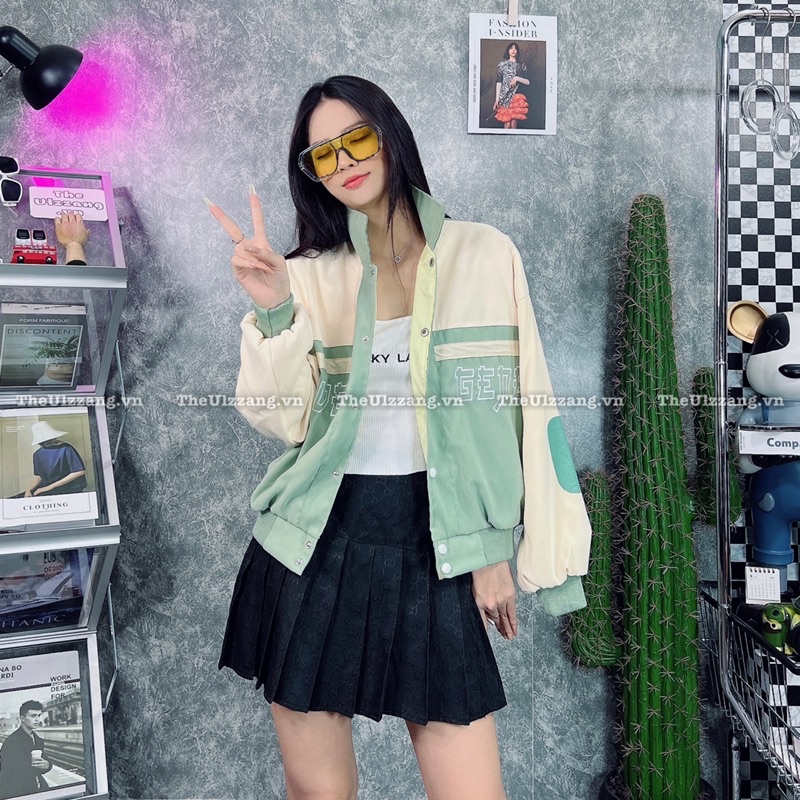 Áo Khoác Bomber Nữ Da Lộn Quảng Châu 2 Lớp Cao Cấp Form Lửng Tay Phồng Cánh Dơi MÔTÔ VEL - DL2023