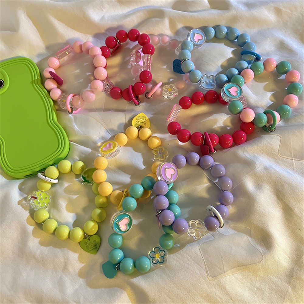 Dây Đeo Điện Thoại Dạng Chuỗi Hạt Ngọc Trai Phong Cách Bohemia Chống Thất Lạc Tiện Dụng