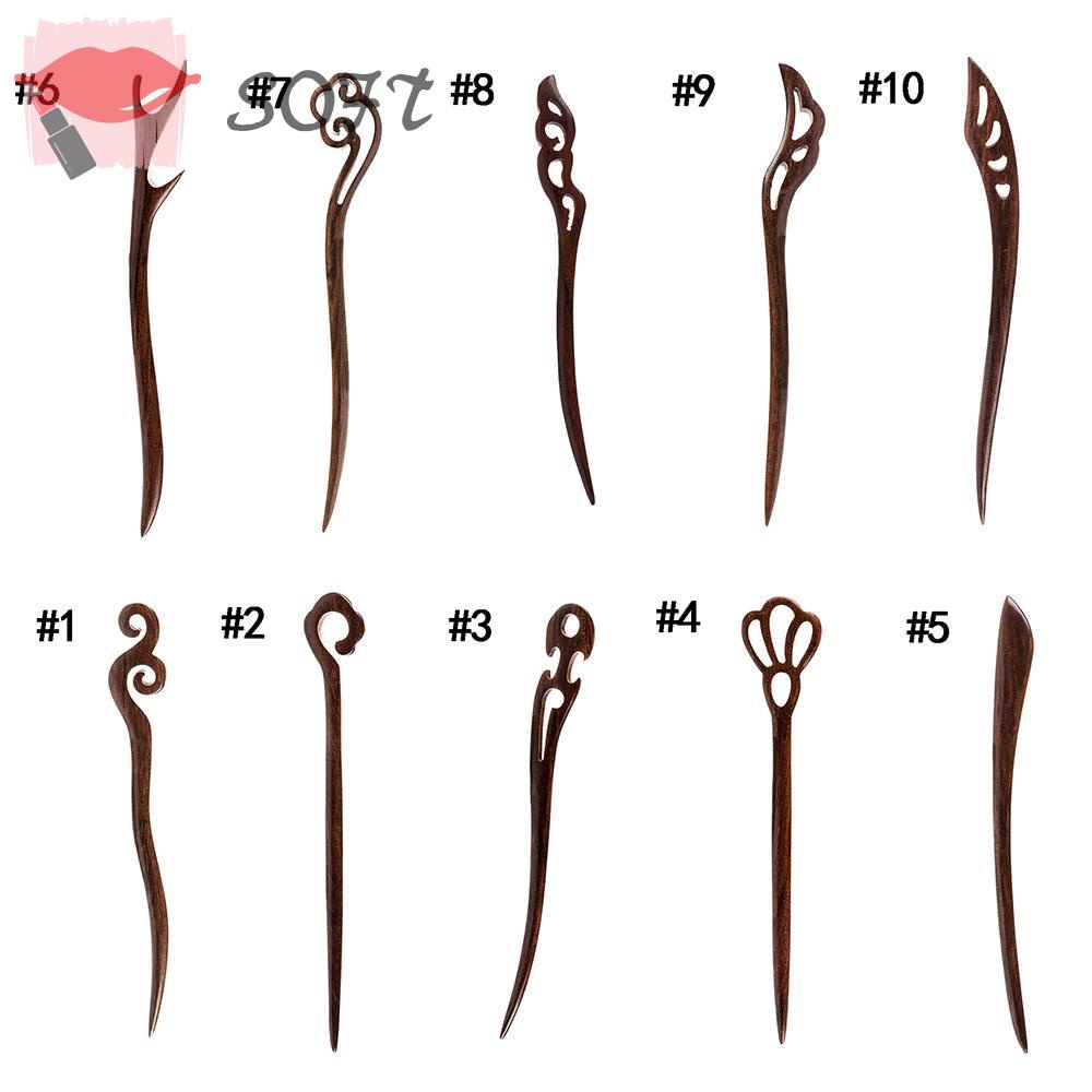 [Hàng mới về] Trâm cài tóc tạo kiểu bằng gỗ đàn hương thời trang retro cho nữ