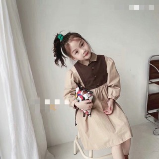 Váy trẻ em phối 2 màu cực xinh
