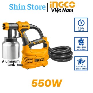 Súng phun sơn điện 550w bình nhôm-nhựa INGCO SPG5008 [Chính Hãng] -SHINSTORE
