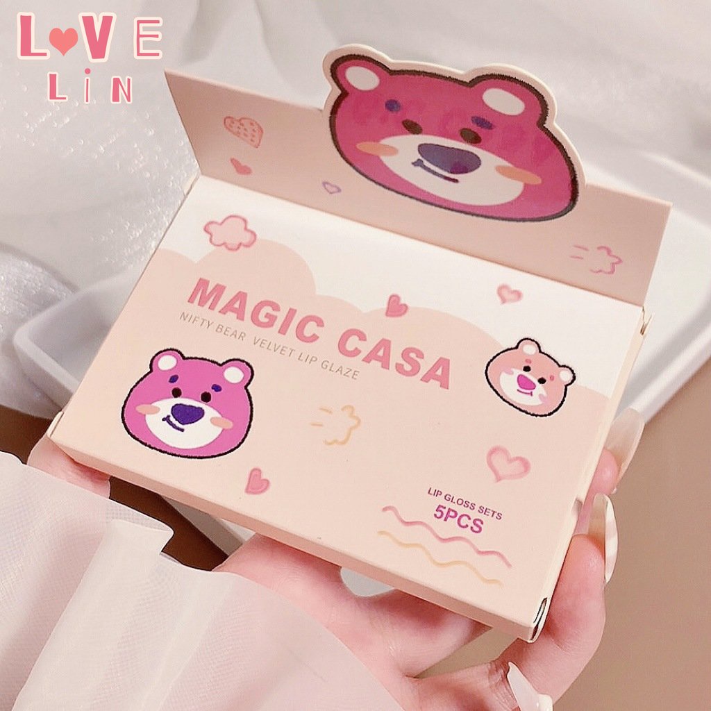 [Lovelin] Son Môi MAGIC CASA five suit Màu Nhung Lì Không Dễ Dính Cốc Không Dễ Phai Màu