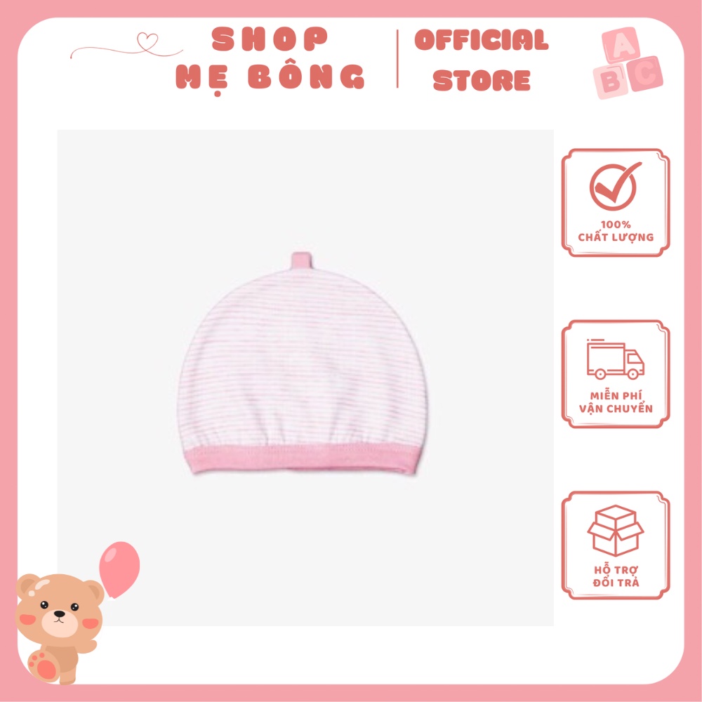 Mũ sơ sinh kẻ Miomio cho bé