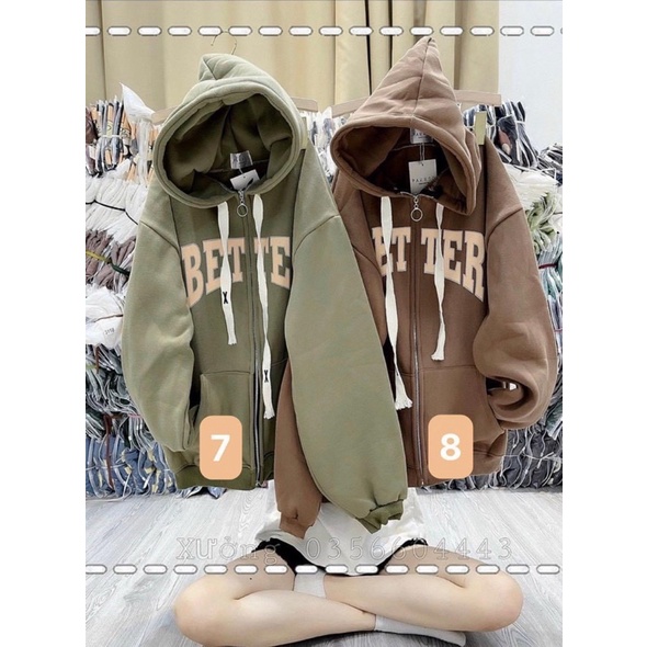ÁO KHOÁC NỈ FORM RỘNG MŨ HAI LỚP - BETTER