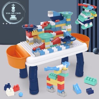 Bàn Lego đang năng 2in1 142 chi tiết, đồ chơi xếp hình, lắp ráp lego bàn bóng trượt