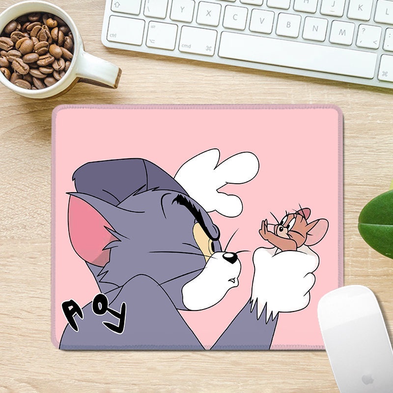 Tấm Lót Chuột Cao Su Dày Họa Tiết Hoạt Hình Tom Và Jerry Phong Cách Âu Mỹ