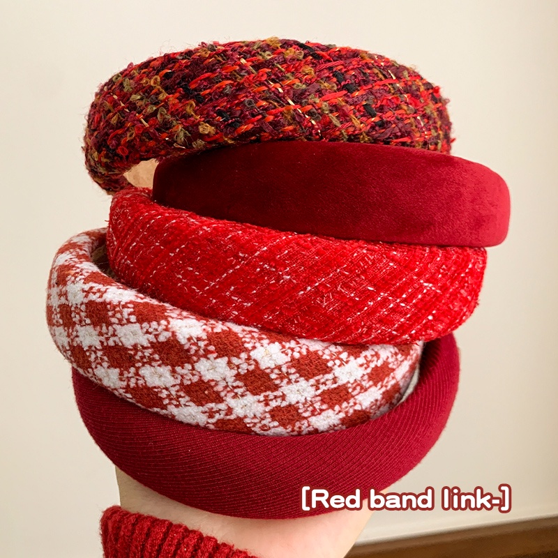 Băng Đô Cài Tóc Bản Rộng Họa Tiết Đầu Lâu Giáng Sinh Năm Mới Phong Cách Hàn Quốc Thời Trang Thu Đông Cho Nữ