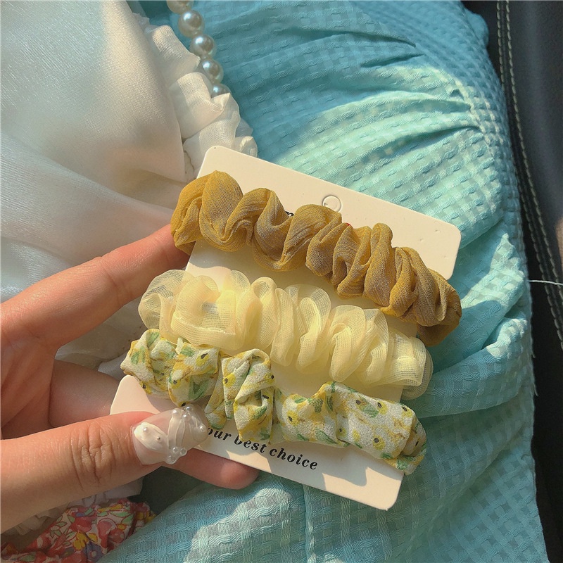 Bộ 3 Dây Cột Tóc Màu Sắc Thời Trang Dành Cho Nữ