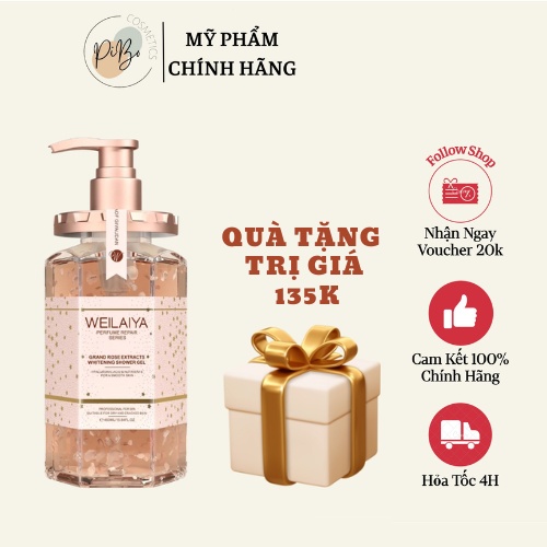 SỮA TẮM CÁNH HOA HỒNG DƯỠNG DA MỊN MÀNG WEILAIYA