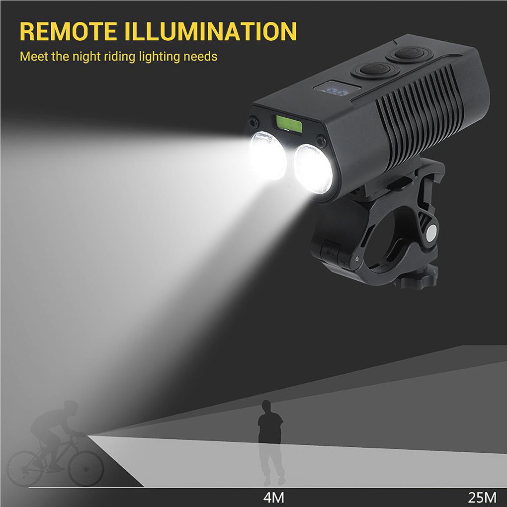 Đèn Pha Xe Đạp Leo Núi Bằng Hợp Kim Nhôm Hiển Thị Kỹ Thuật Số 7500K IP65 Chống Thấm Nước