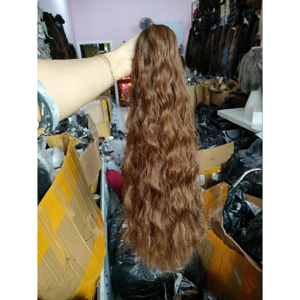 Tóc ngoặm xù dài px 60cm  màu tóc tự nhiên giống thật, nhiều màu cho bạn lựa chọn