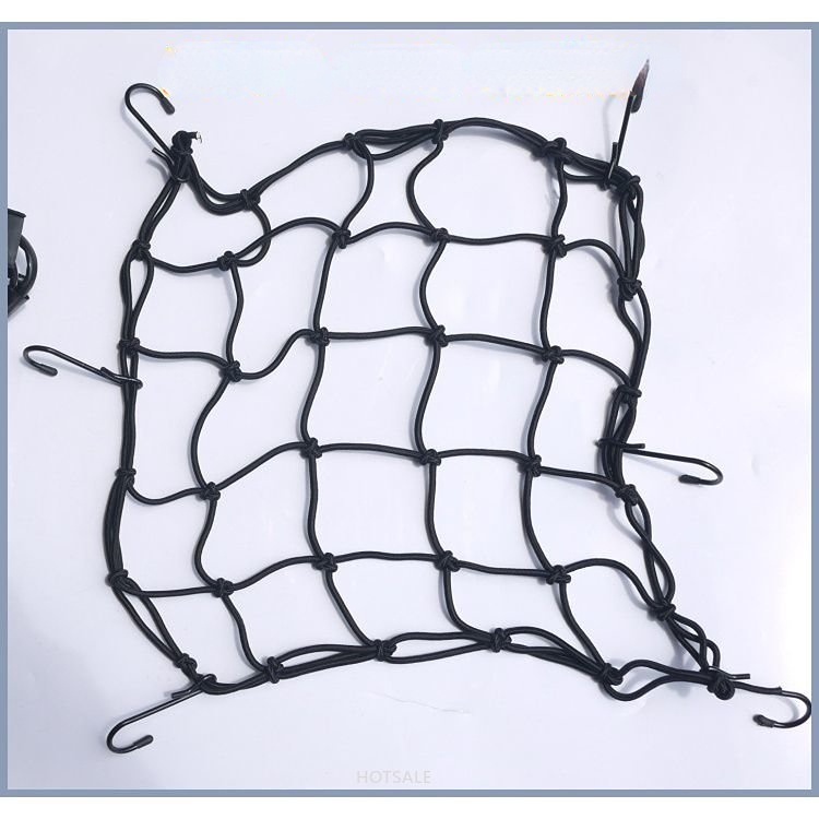 Lưới Giữ Hành Lý / Mũ Bảo Hiểm 40x40cm 6 Móc Co Giãn Tiện Dụng