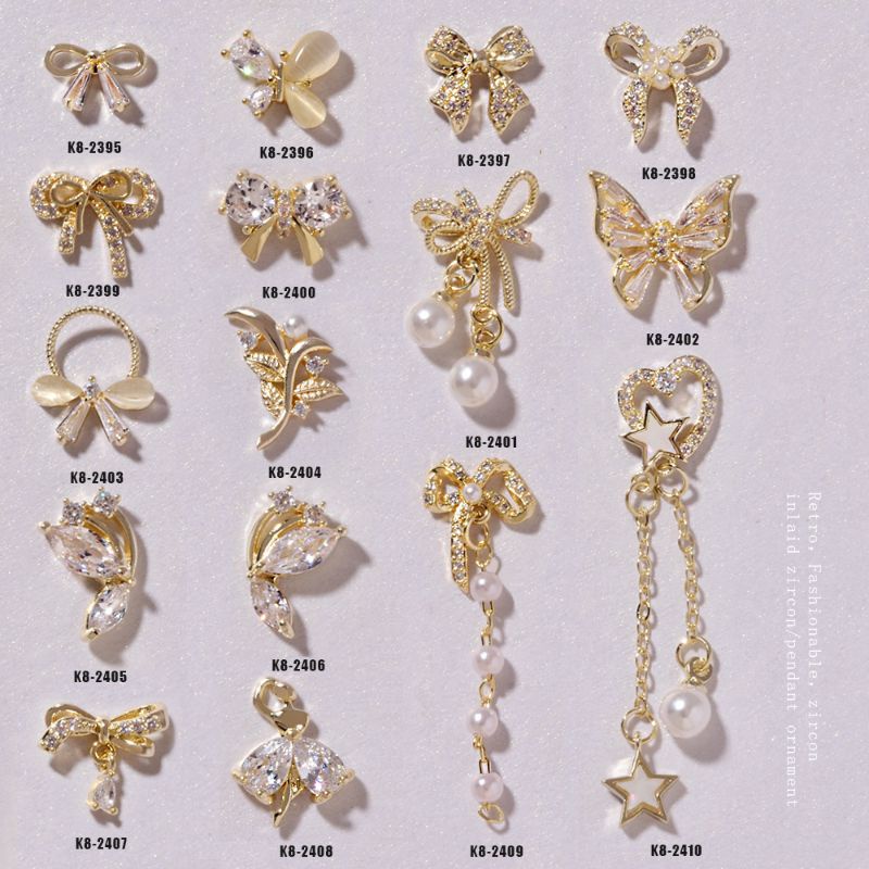 charm nơ,charm gắn móng tay mẫu mới giá rẻ