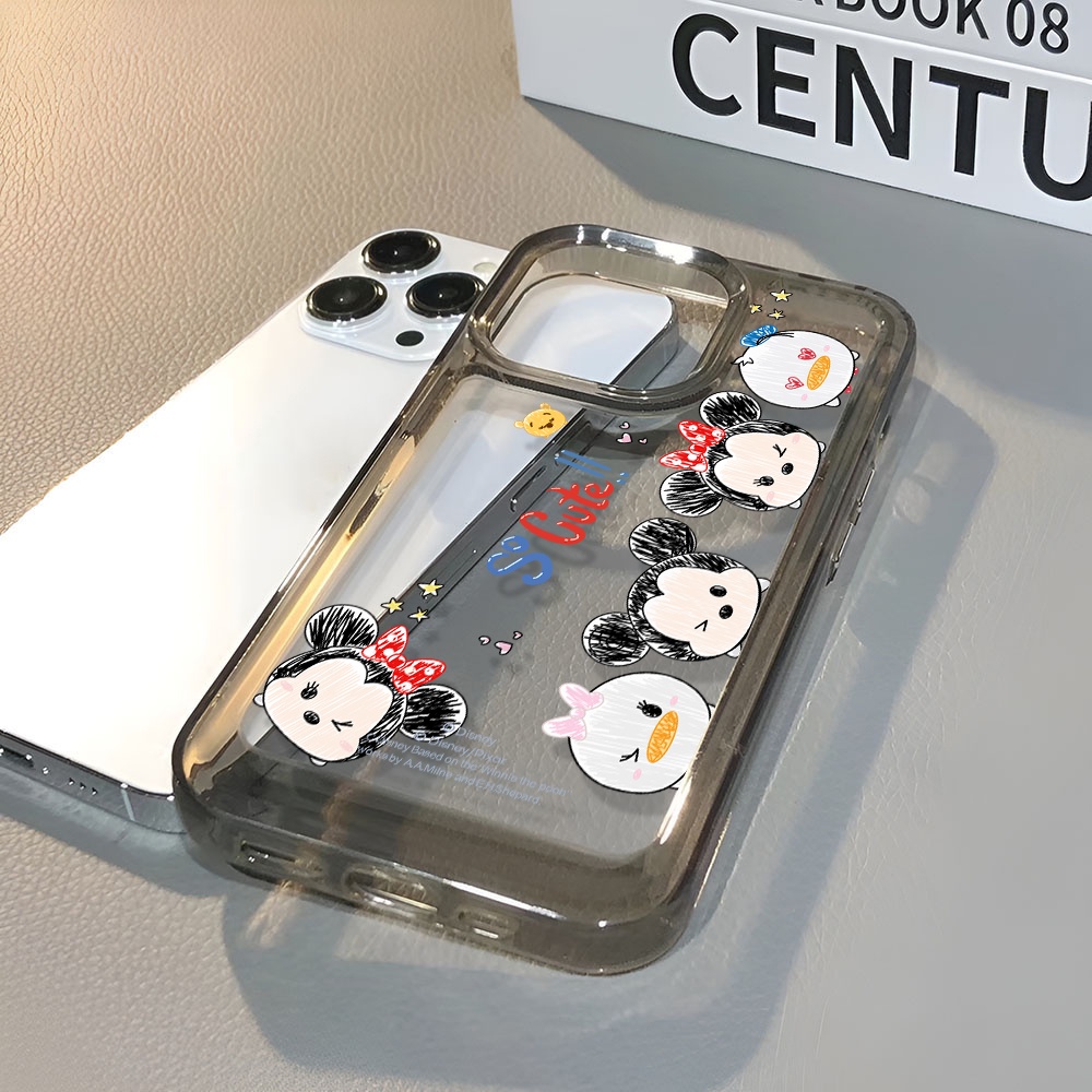 Ốp Điện Thoại Trong Suốt Họa Tiết Hoạt Hình Minnie Mickey Winnie Cho iphone 14 Pro Max 13 11 12 7Plus X XR XS Max 8 7