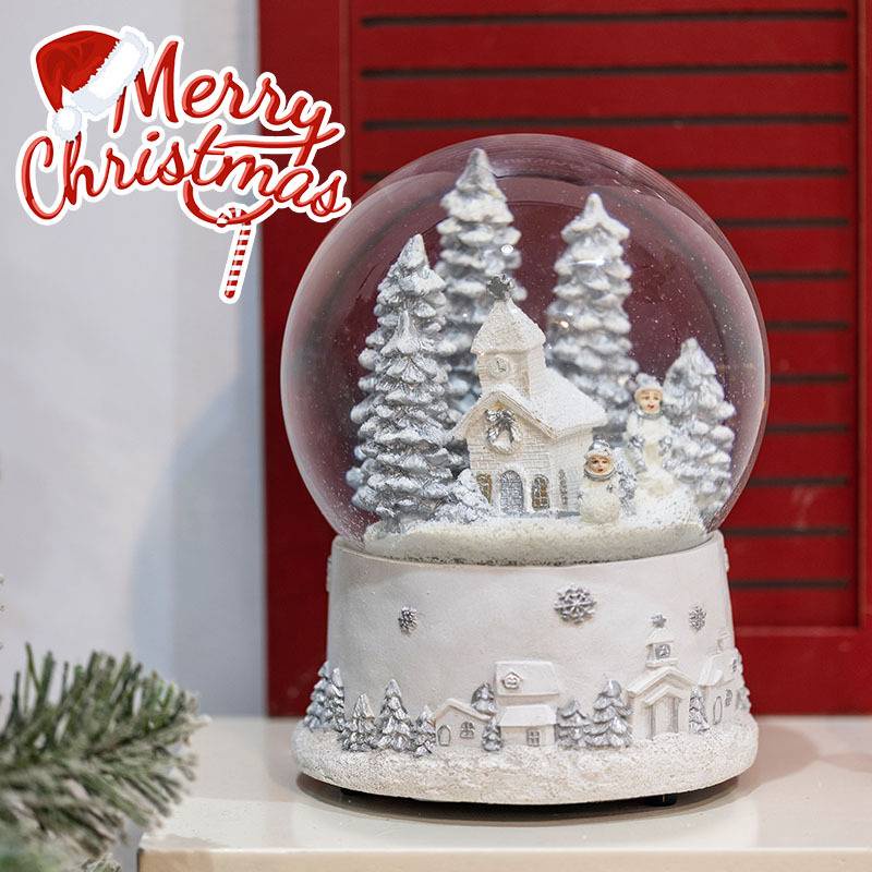 Quả Cầu Tuyết Hình Ông Già Noel Phát Sáng Dùng Trang Trí Giáng sinh