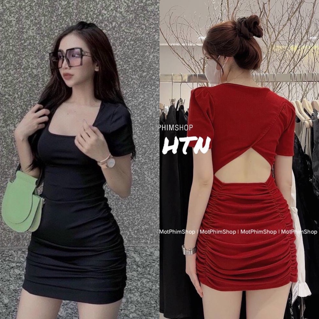 ĐẦM BODY CỔ U KHOÉT LƯNG