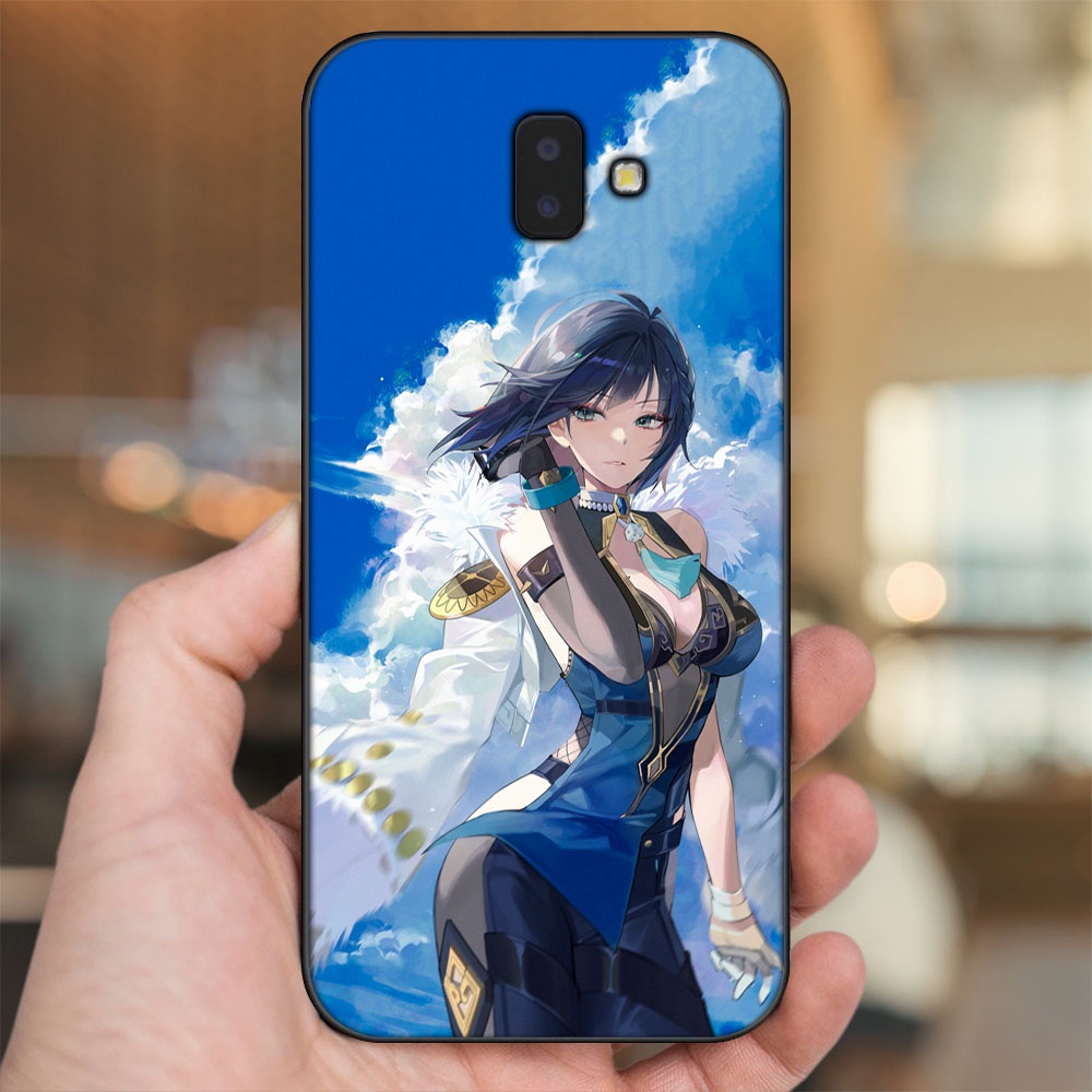 Ốp lưng Samsung J6 Plus viền đen in hình Yelan Genshin Impact