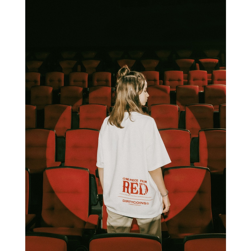 [Mã FATREND2810 giảm đến 30k tối đa 99k] Áo Thun DirtyCoins x One Piece Film:Red Nami T-shirt - White