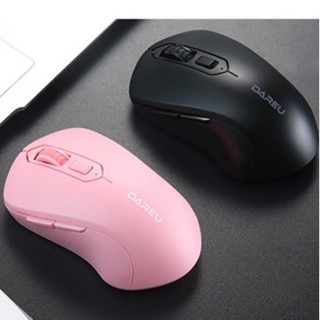 Chuột không dây Dareu LM115G Hồng/ Đen - Hàng Chính Hãng