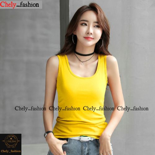 Áo thun nữ  sát nách , áo thun nữ dáng ôm chất cotton thun , co giản mềm mịn có size đại nhiều màu  Chely_fashion