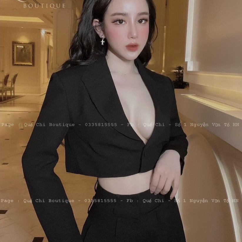 Set Áo Vest Quần Dài Hack Dáng Thiết Kế Ao Cao Bùi Đượm Concept, Bộ Dự Tiệc Sang Trọng Gồm Áo Croptop Mix Quần Bagg BĐ59