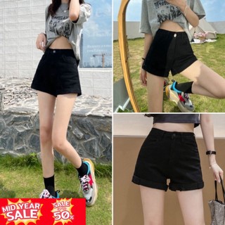Quần đùi nữ, quần short nữ kaki basic hàn quốc màu đen size S M L SKUQ-09A  yucherry.store yucherry.store