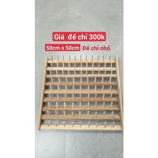 Giá để chỉ kệ gỗ để chỉ, kệ treo ống chỉ nhỏ, chỉ khâu tay size 40x50, 50x50, 70x40